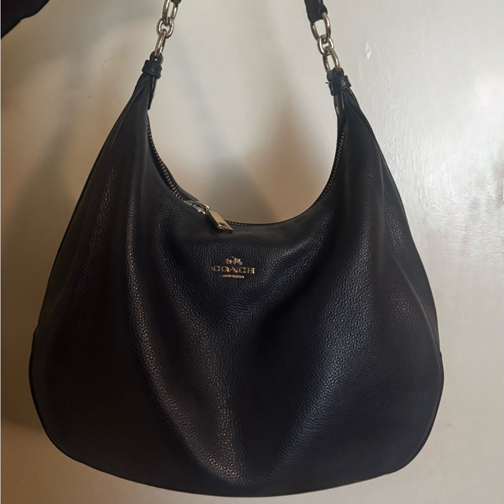Coach Dark Leather Hobo Bag